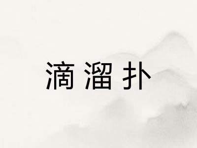 滴溜扑 滴溜扑