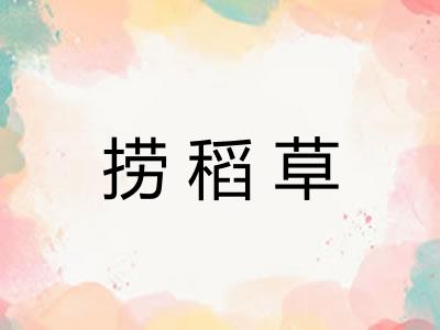 捞稻草