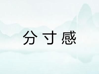 分寸感