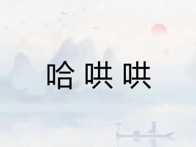 哈哄哄