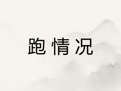 跑情况