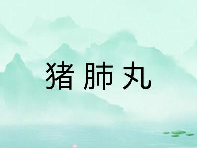 猪肺丸