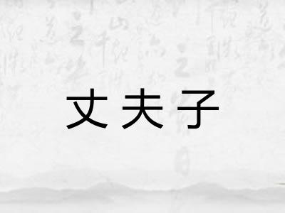 丈夫子 丈夫子