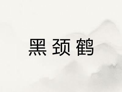 黑颈鹤 黑颈鹤
