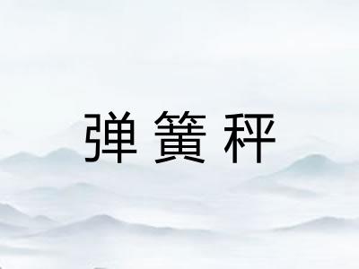弹簧秤