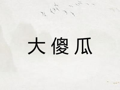 大傻瓜