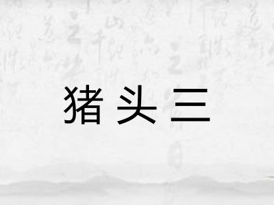 猪头三