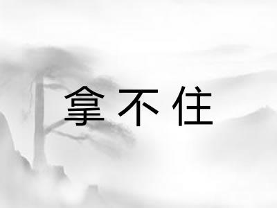 拿不住