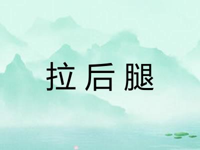 拉后腿