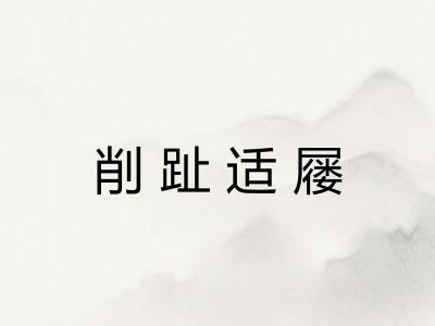 削趾适屦
