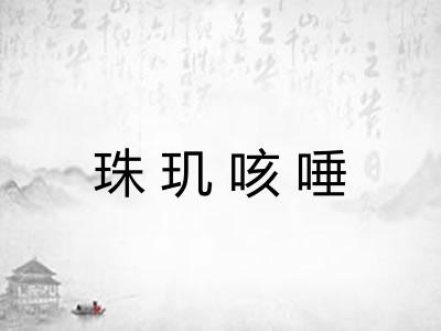 珠玑咳唾