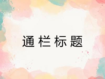 通栏标题
