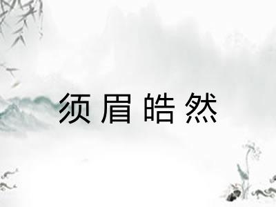 须眉皓然