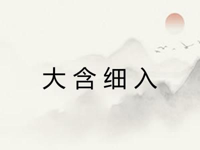 大含细入