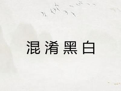 混淆黑白