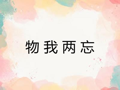 物我两忘
