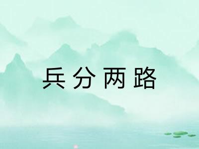 兵分两路