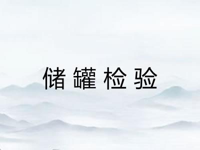 储罐检验