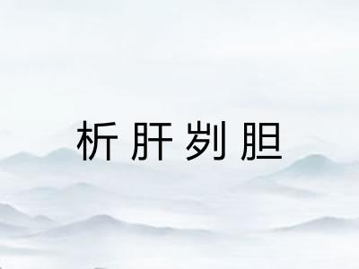 析肝刿胆