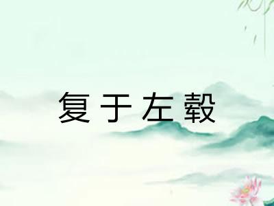 复于左毂