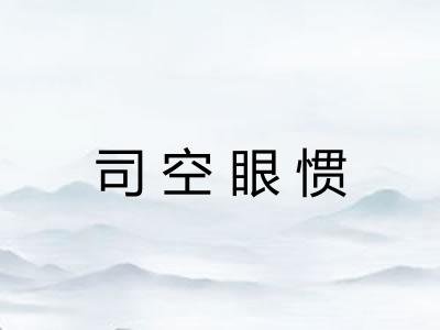 司空眼惯