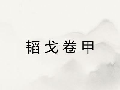 韬戈卷甲