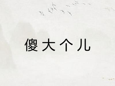 傻大个儿