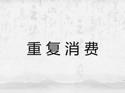 重复消费