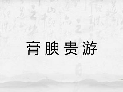 膏腴贵游