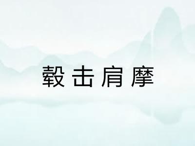 毂击肩摩
