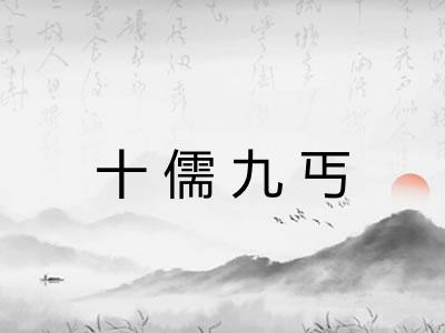 十儒九丐