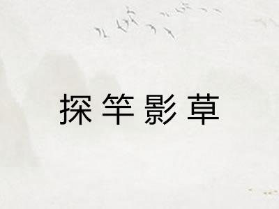 探竿影草