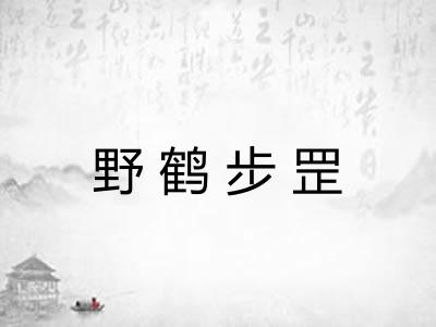 野鹤步罡