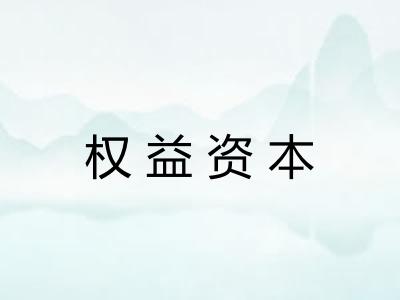 权益资本