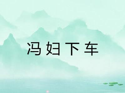 冯妇下车