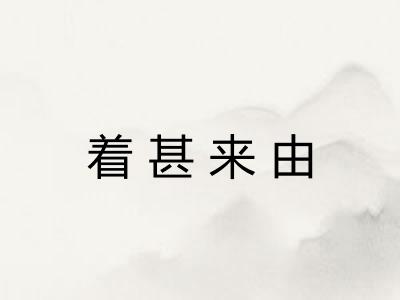 着甚来由