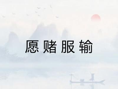 愿赌服输