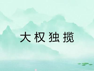 大权独揽
