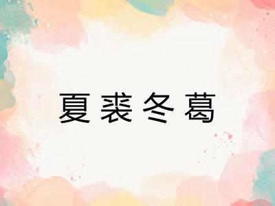 夏裘冬葛