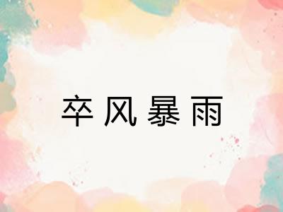 卒风暴雨