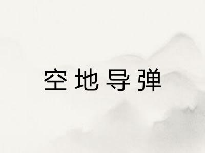 空地导弹