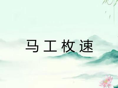 马工枚速
