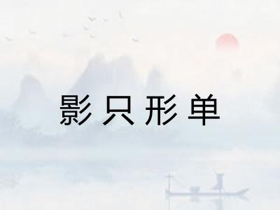 影只形单
