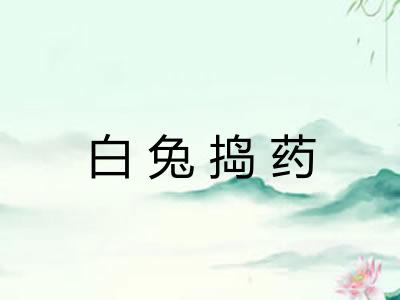 白兔捣药