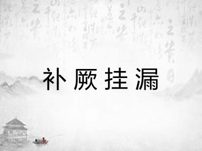 补厥挂漏