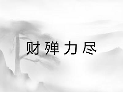 财殚力尽