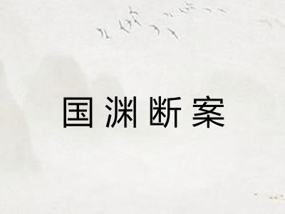 国渊断案