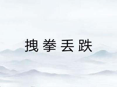 拽拳丢跌