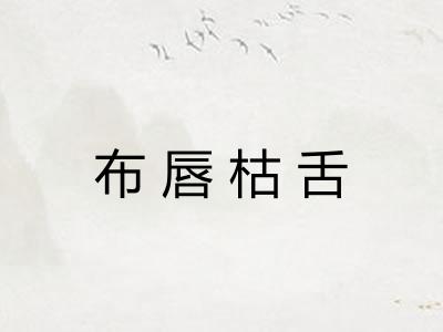 布唇枯舌