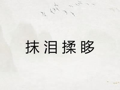 抹泪揉眵